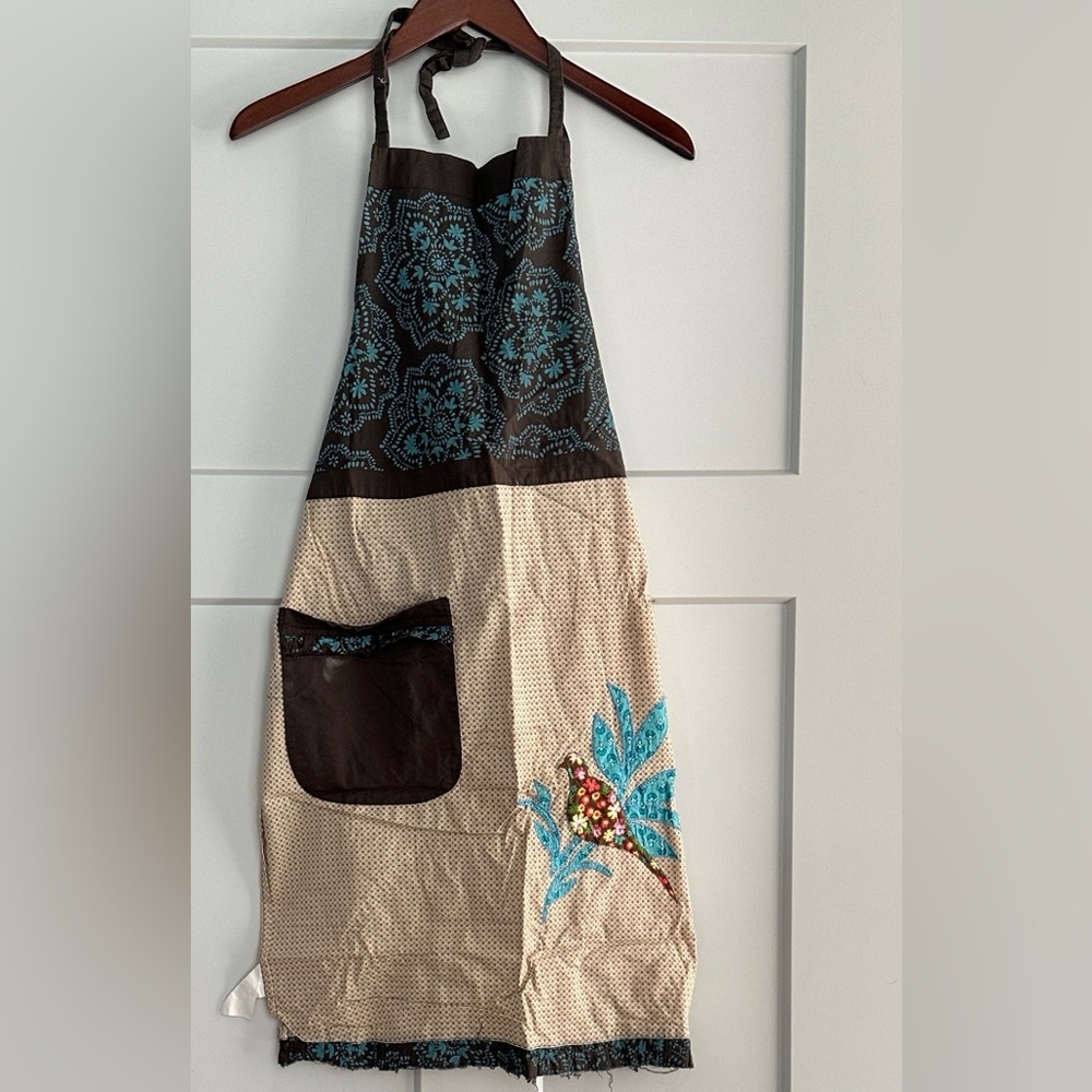 Floral Apron with Pocket
